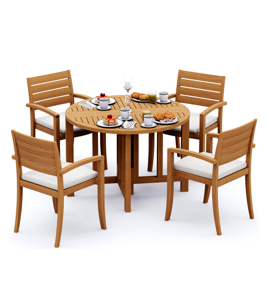 48 Round Butterfly Table and with 4 Travota Chairs