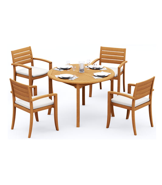 48 Fixed Round Table and with 4 Travota Chairs