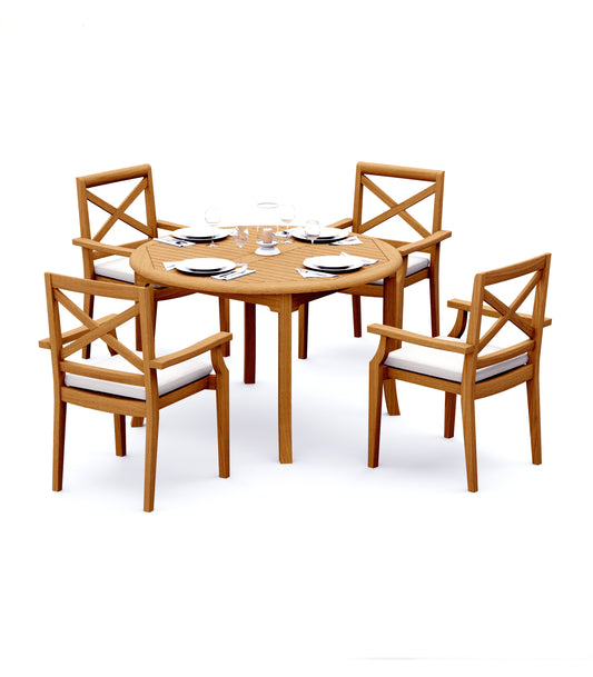 48 Fixed Round Table and with 4 Granada Chairs