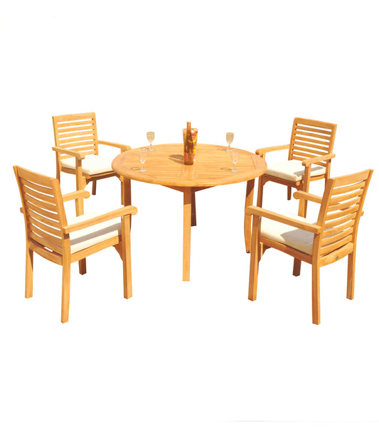 48 Fixed Round Table and with 4 Hari Chairs