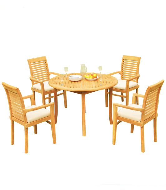 48 Fixed Round Table and with 4 Mas Chairs