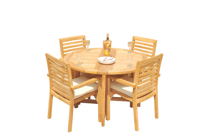 48 Round Butterfly Table and with 4 Hari Chairs