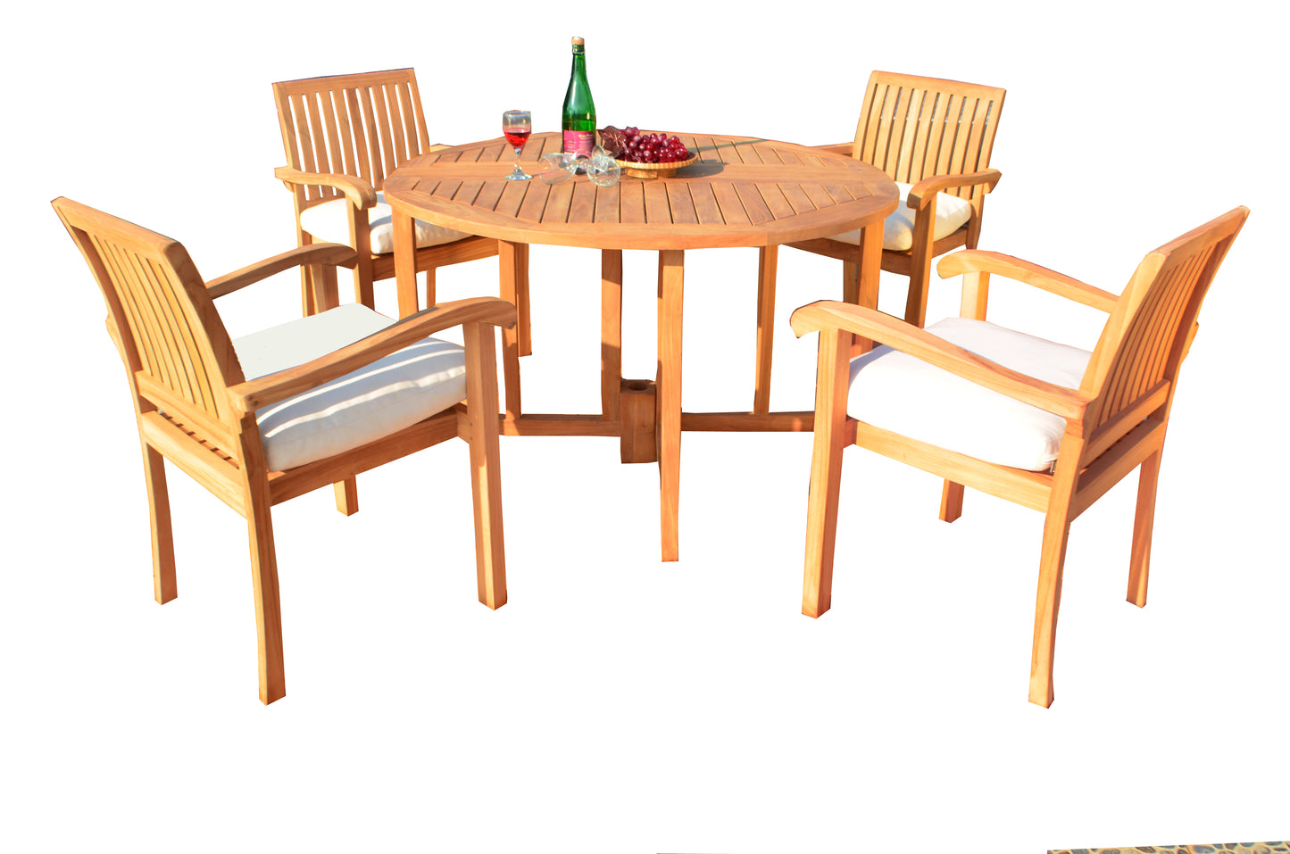 48 Round Butterfly Table and with 4 Napa Chairs