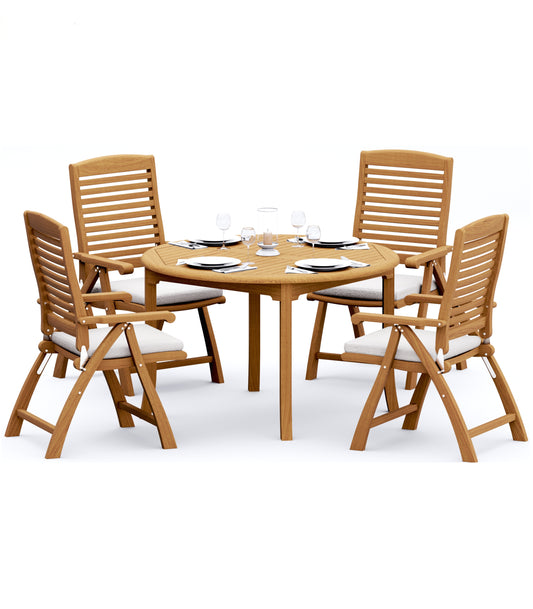 48 Fixed Round Table and with 4 Ashley Chairs