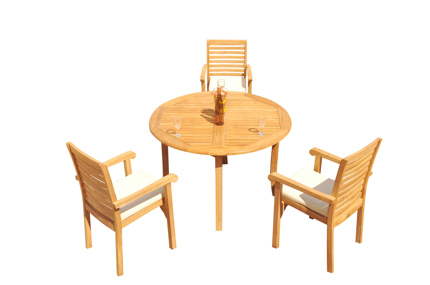 48 Fixed Round Table and with 4 Hari Chairs