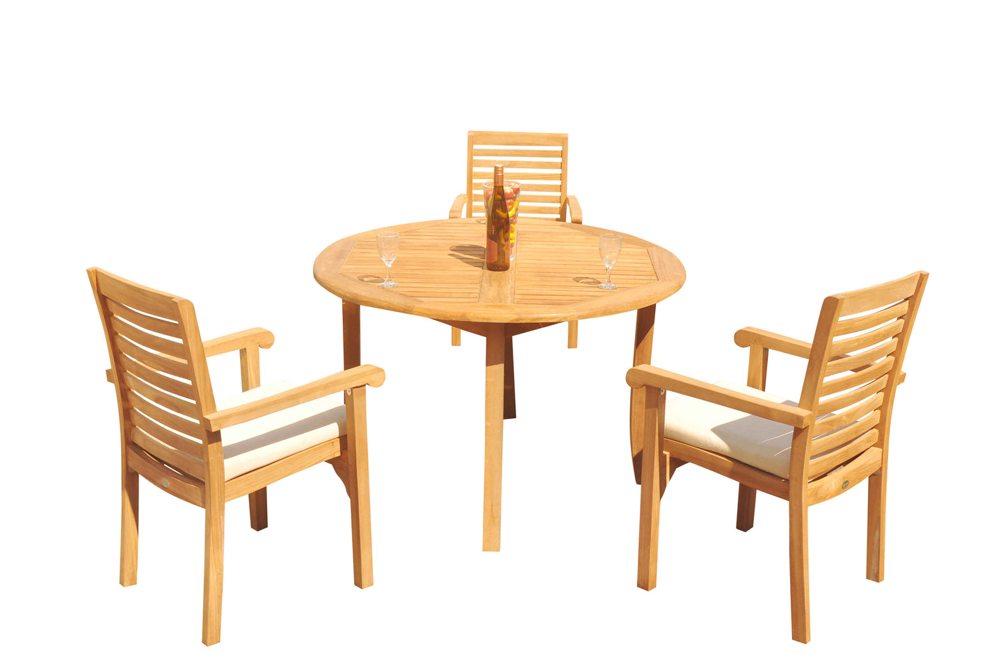 48 Fixed Round Table and with 4 Hari Chairs