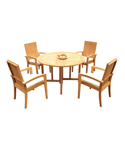 48 Round Butterfly Table and with 4 Goa Chairs