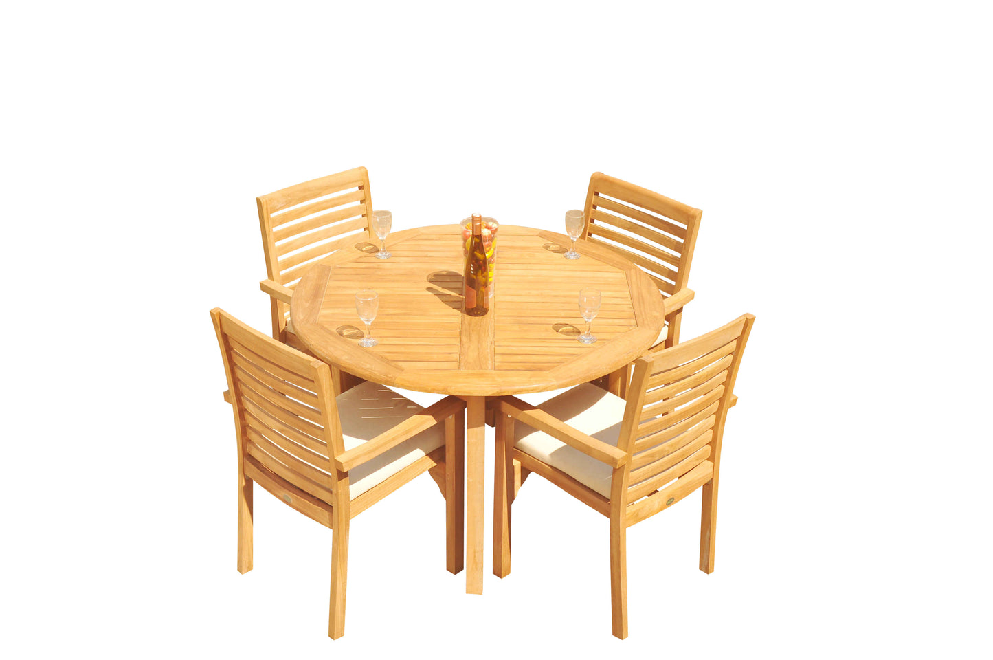 48 Fixed Round Table and with 4 Hari Chairs