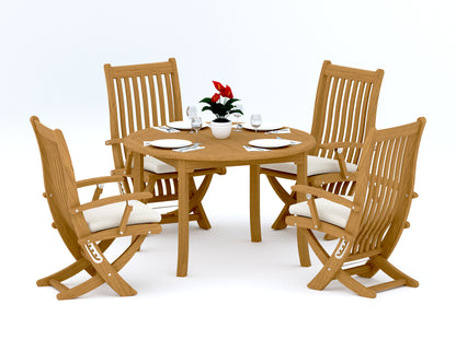 48 Fixed Round Table and with 4 Warwick Chairs