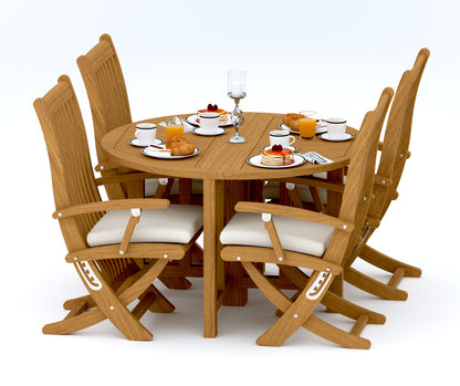 48 Round Butterfly Table and with 4 Warwick Chairs