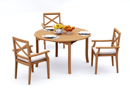 52 Round Table and with 4 Granada Chairs