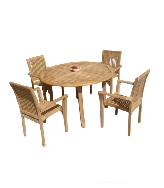 52 Round Table and with 4 Lua Chairs