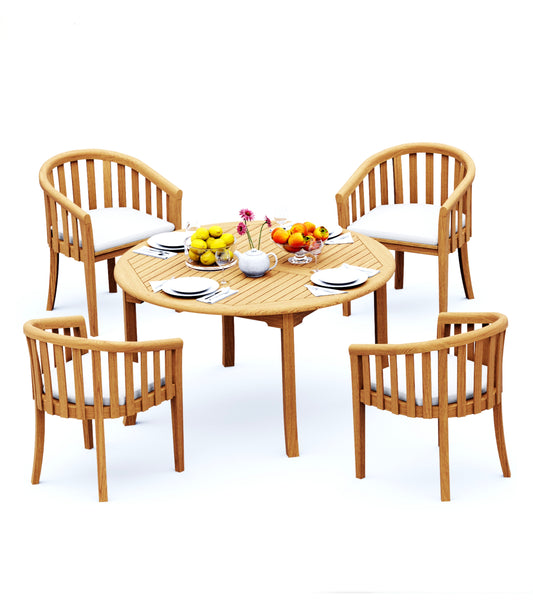 52 Round Table and with 4 Lenong Chairs