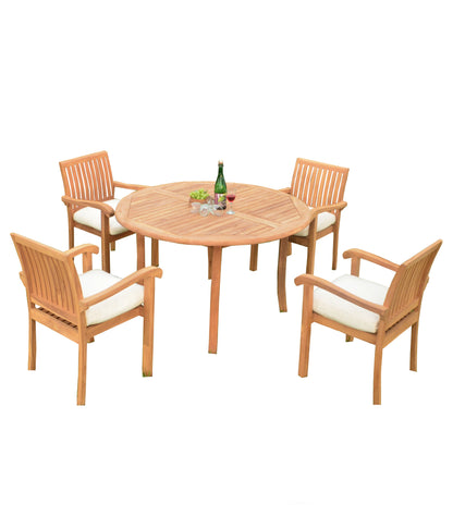 52 Round Table and with 4 Napa Chairs