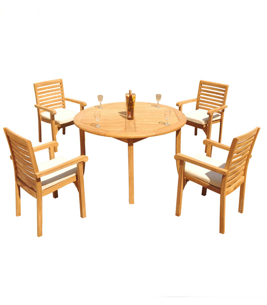 52 Round Table and with 4 Hari Chairs