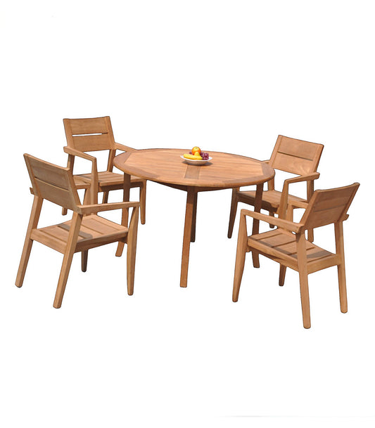 52 Round Table and with 4 Vellore Chairs