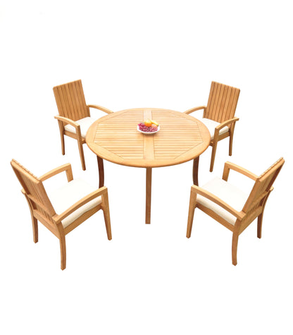 52 Round Table and with 4 Goa Chairs