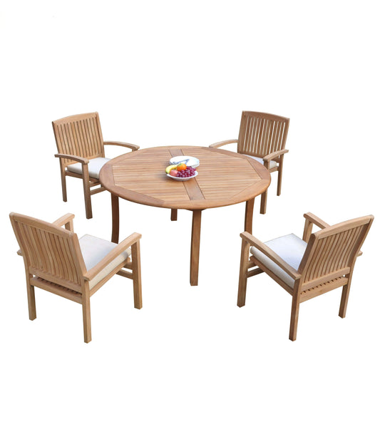 52 Round Table and with 4 Wave Chairs