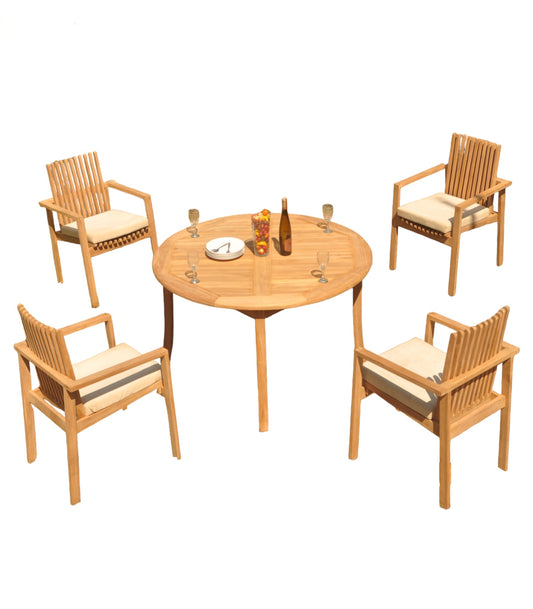 52 Round Table and with 4 Clipper Chairs