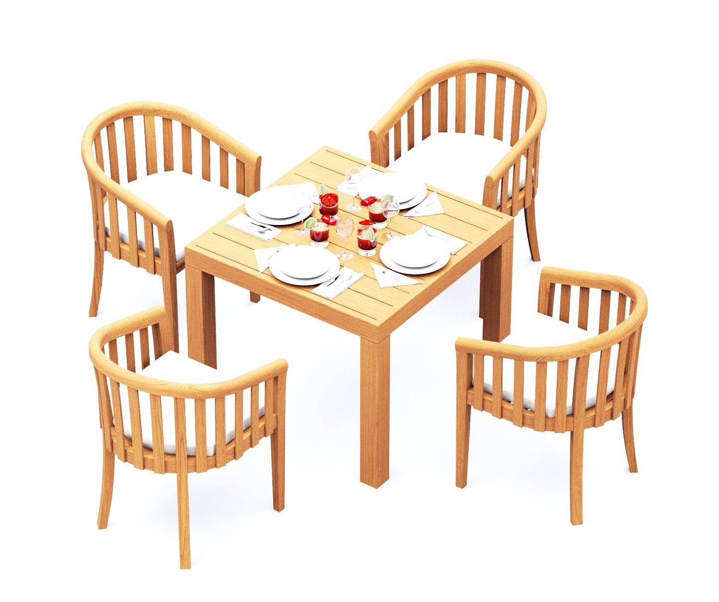 36" Square Table with Lenong Chairs