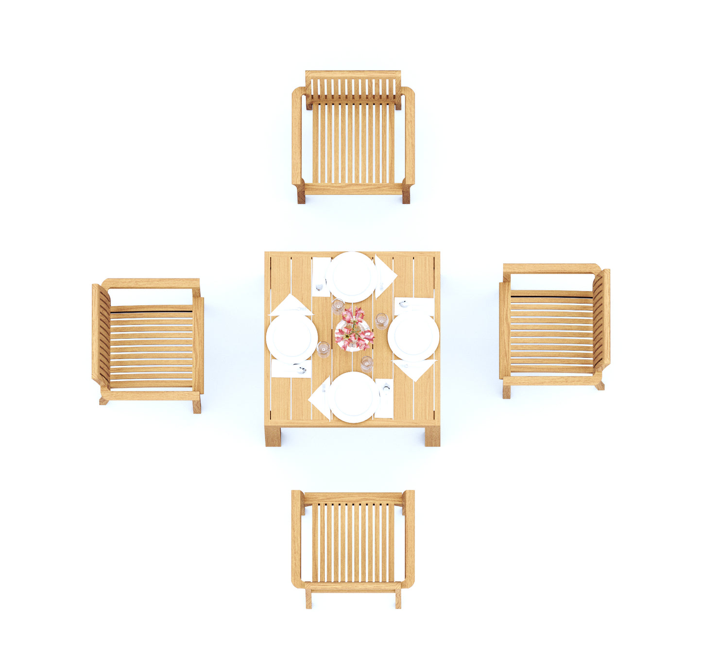 36" Square Table with Lua Chairs