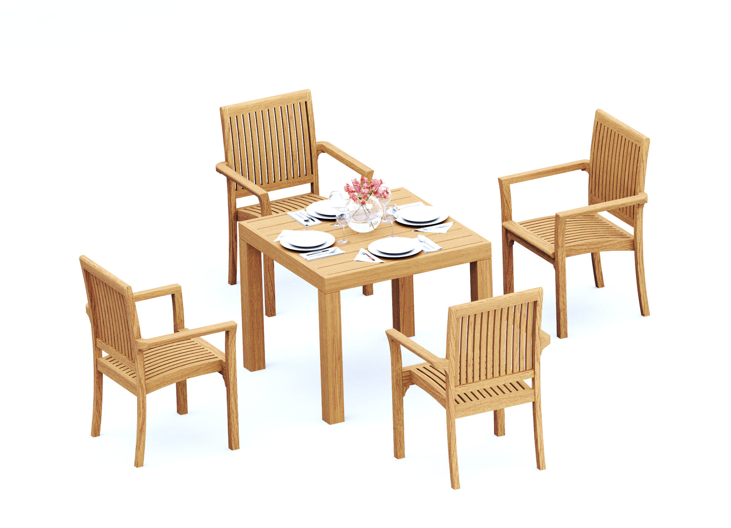 36" Square Table with Lua Chairs