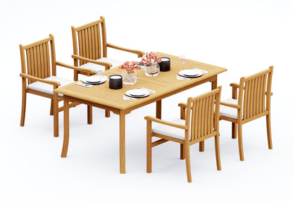 71" Rectangle Table with 6 Cahyo Chairs