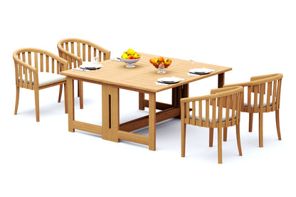 60" Square Butterfly Table with Lenong Chairs