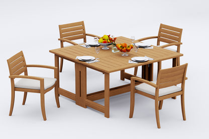 60" Square Butterfly Table with Travota Chairs