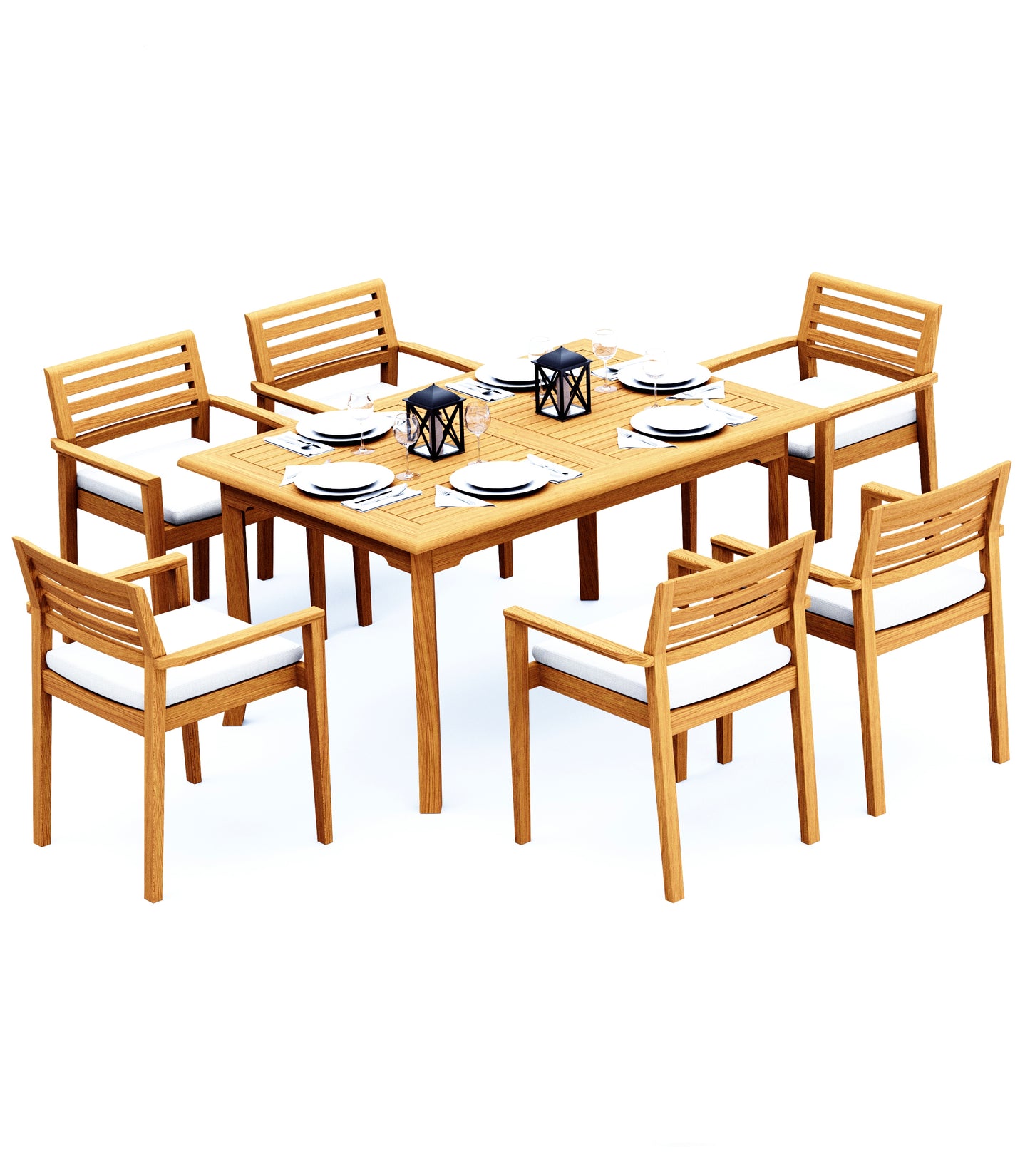 60" Rectangle Table with 6 Montana Chairs