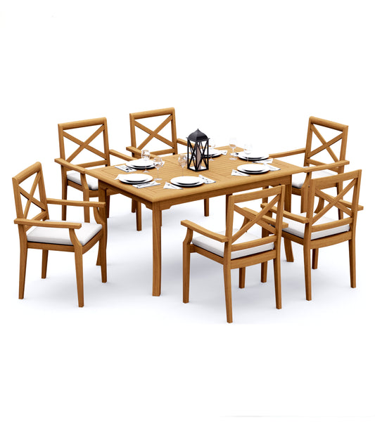 60" Rectangle Table with 6 Granada Chairs