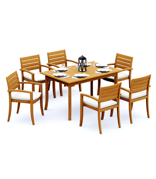 60" Rectangle Table with 6 Travota Chairs