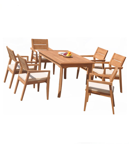 60" Rectangle Table with 6 Vellore Chairs