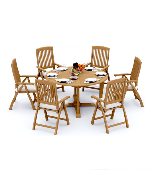 60" Round Table with 6 Marley Chairs