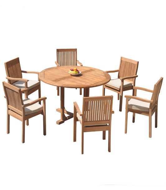 60" Round Table with 6 Leveb Chairs