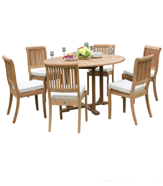 60" Round Table with 6 Arbor Armless Chairs