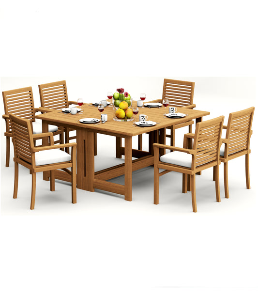 60" Square Butterfly Table with Mas Chairs