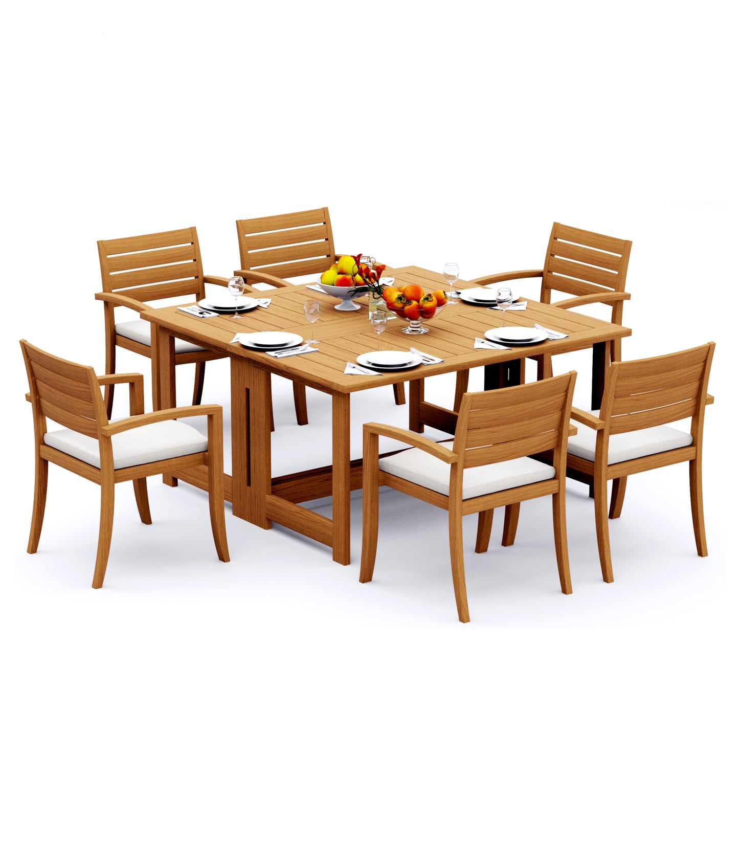 60" Square Butterfly Table with Travota Chairs