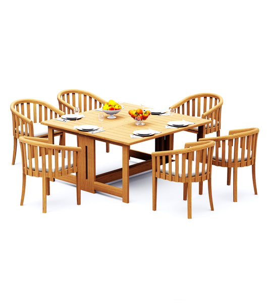 60" Square Butterfly Table with Lenong Chairs