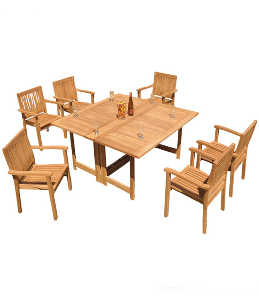 60" Square Butterfly Table with Leveb Chairs