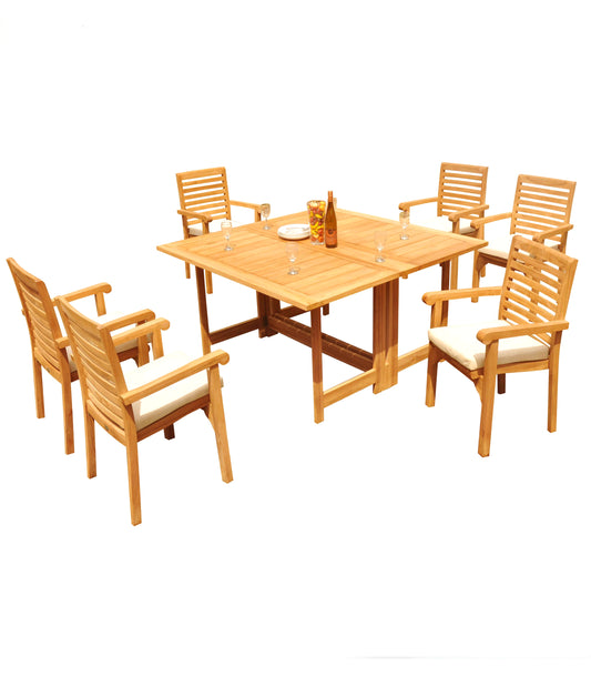 60" Square Butterfly Table with Hari Chairs