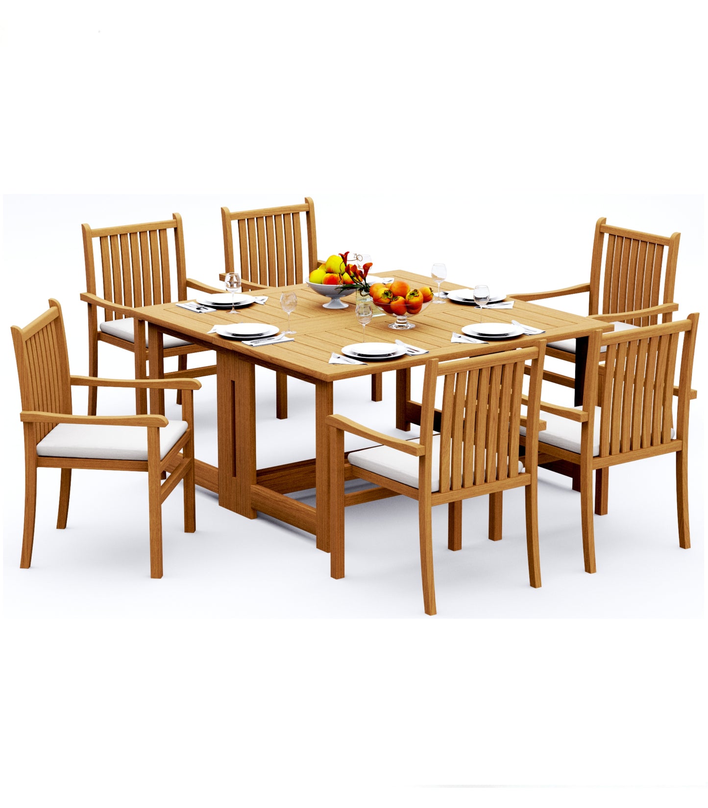 60" Square Butterfly Table with Cahyo Chairs