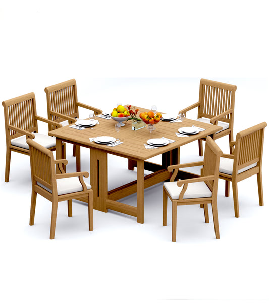 60" Square Butterfly Table with Sack Chairs