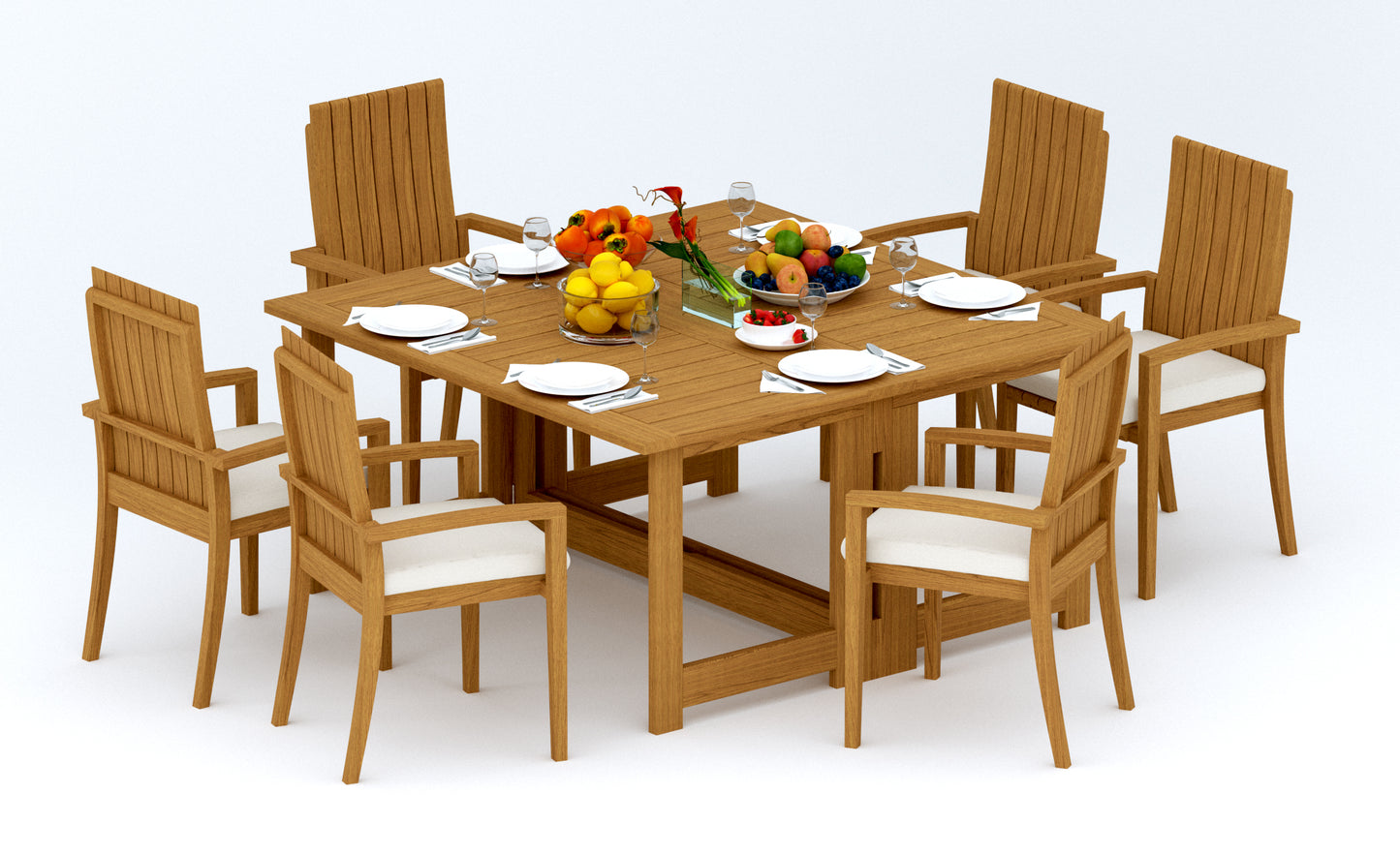 60" Square Butterfly Table with Goa Chairs