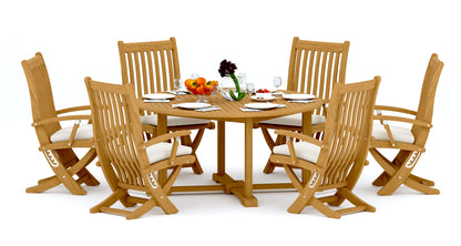 60" Round Table with 6 Warwick Chairs