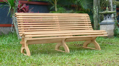 Teak Trolley Car Bench