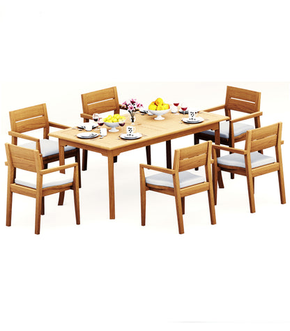 71" Rectangle Table with 6 Vellore Chairs