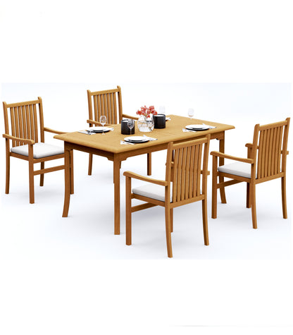 71" Rectangle Table with 6 Cahyo Chairs