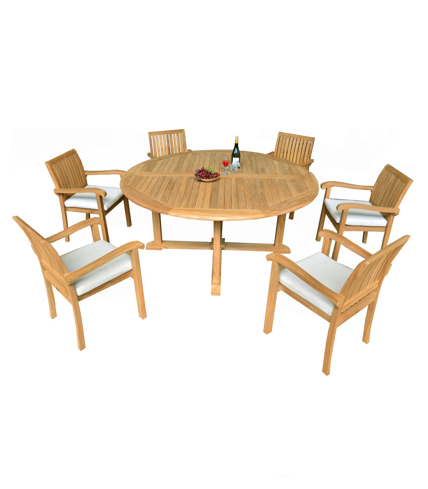 72" Round Table and Napa Chairs