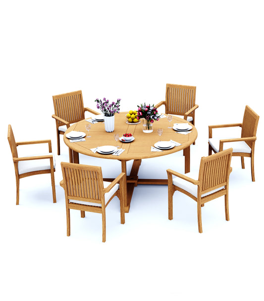 72" Round Table and Lua Chairs